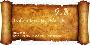 Ivánkovits Márk névjegykártya